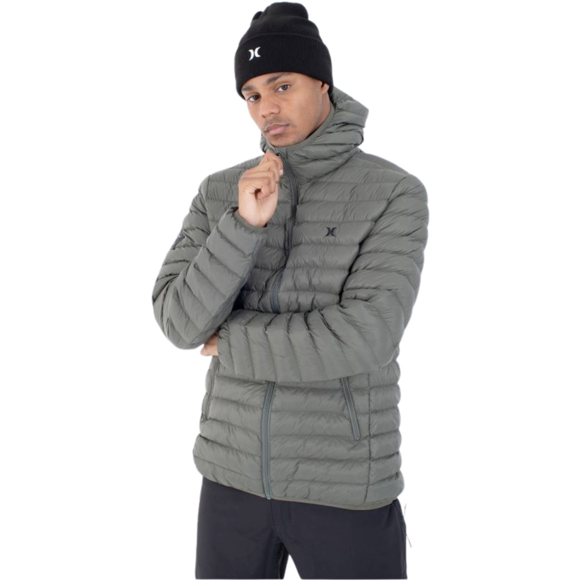 2026 Hurley Mens Campbell Puffer Jacket MJKEU00031 - Cargo